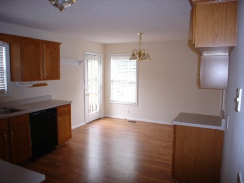 View from the Kitchen into the dining area, door goes off onto the double deck